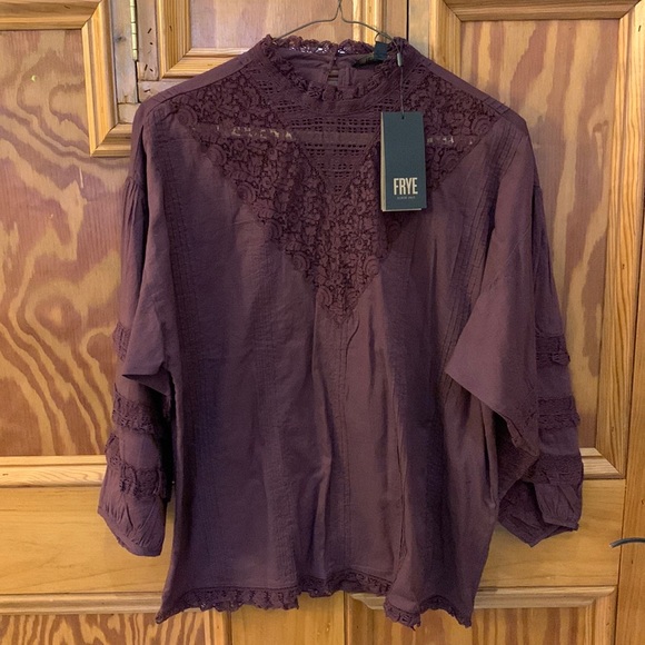 Frye Tops - NWT Frye lace detailed blouse size M